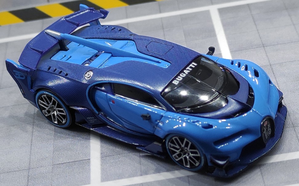 『六十期』来自意大利的速度机器 布加迪 vision gt minigt 1/64_哔哩