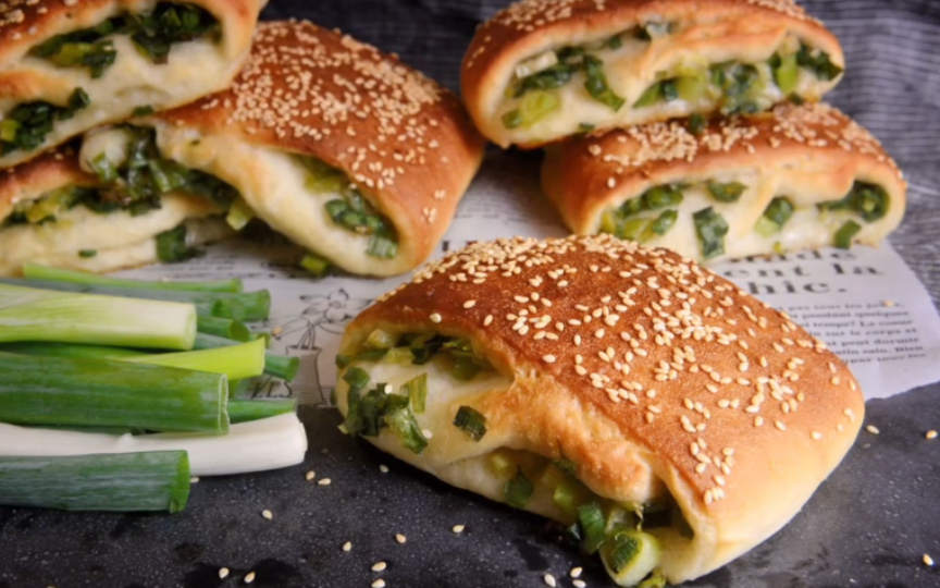 葱油卷饼!巨巨巨香!满屋子都是葱香味