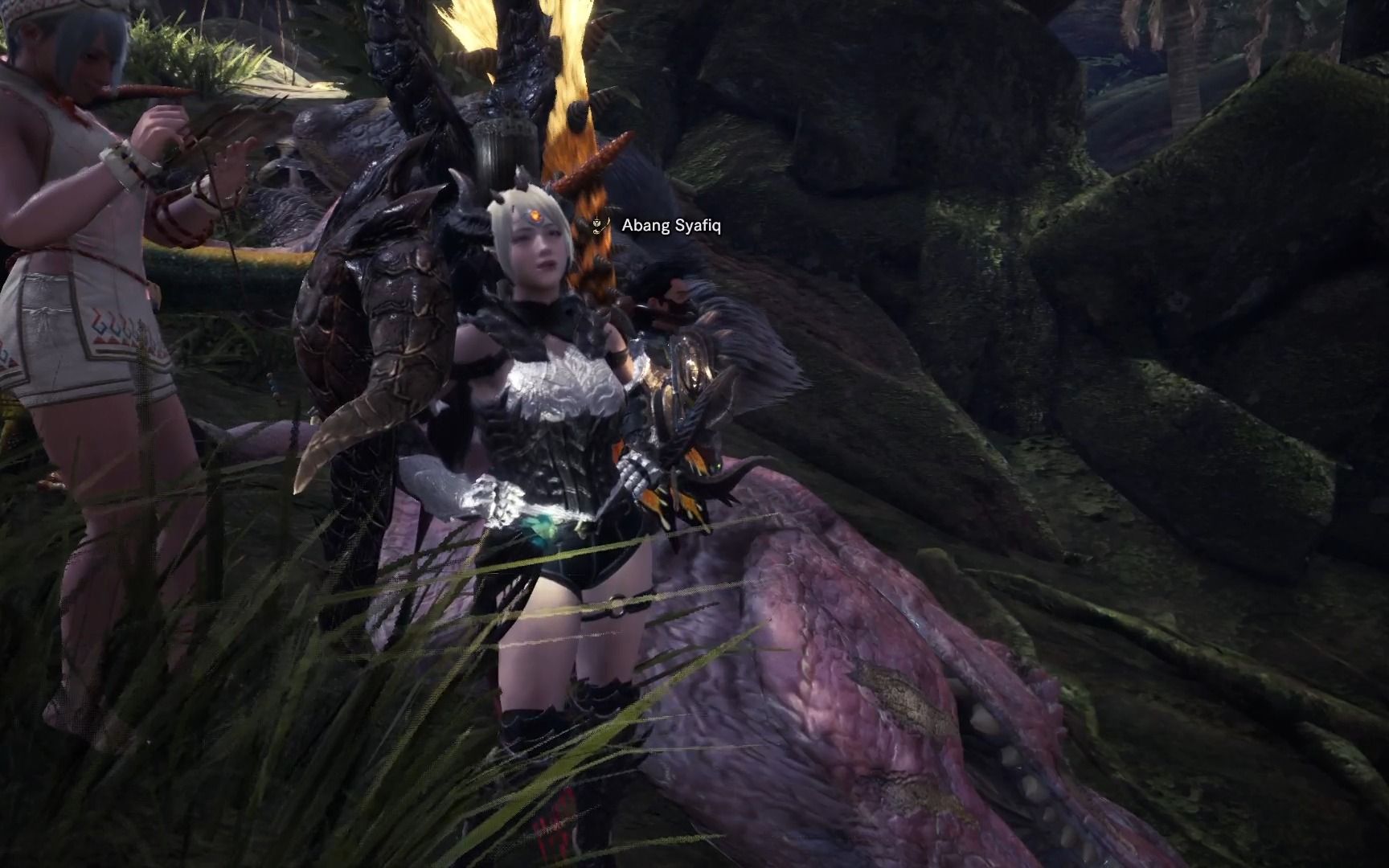 怪物猎人世界 冰原:小号黑龙套狩猎常规任务-蛮颚龙(联机实况)