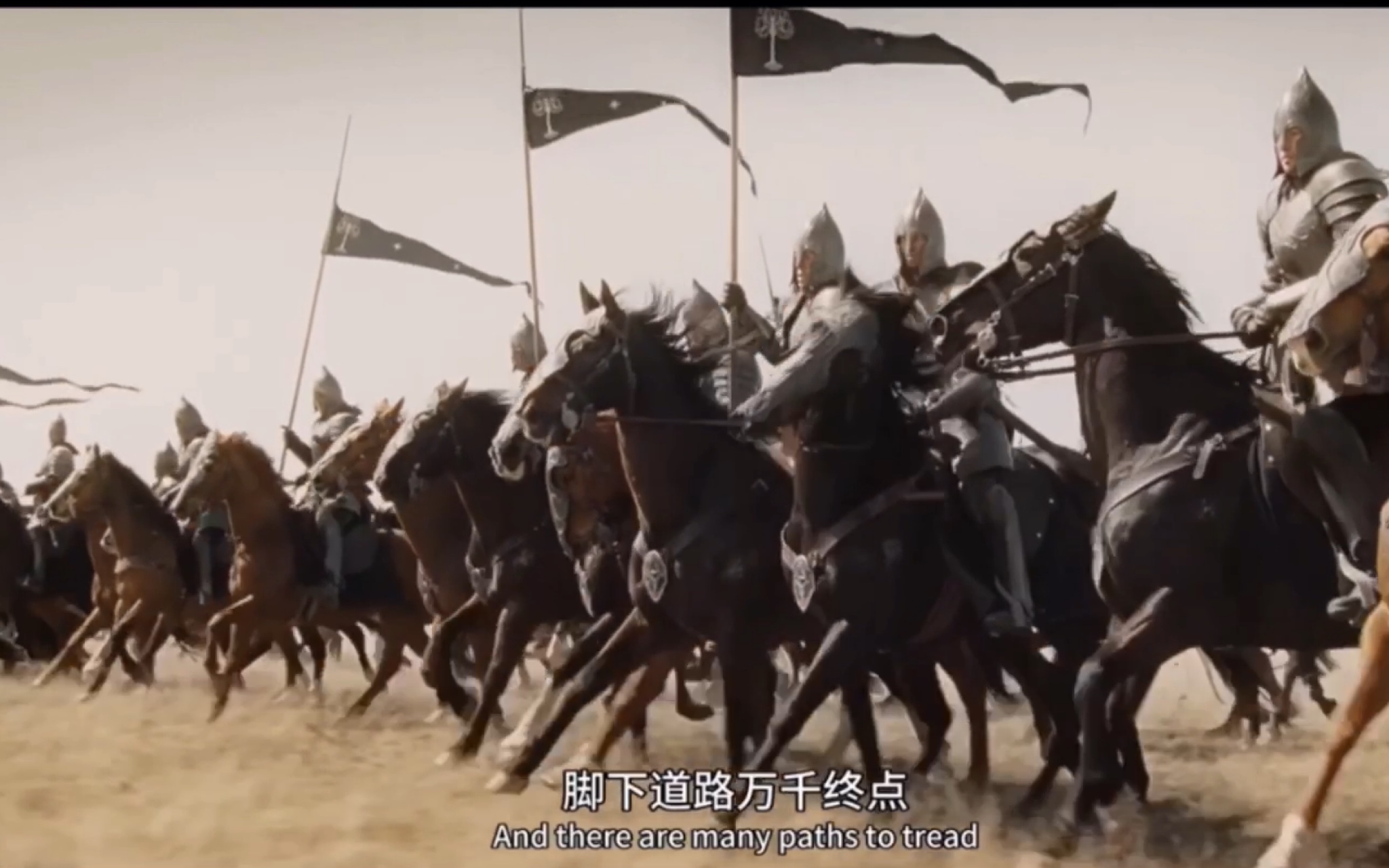 [图]【指环王3】刚铎摄政王之子Faramir（法拉米尔）在Pippin（皮平）的悲歌中，出城迎战索伦大军「4k60帧」