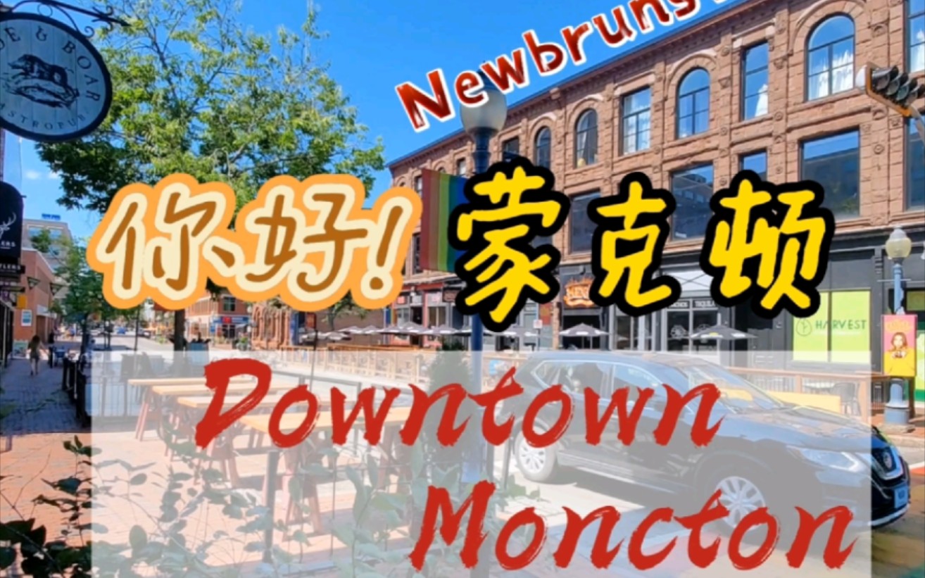 加拿大蒙克顿Downtown 很有双语城市的味儿~哔哩哔哩bilibili