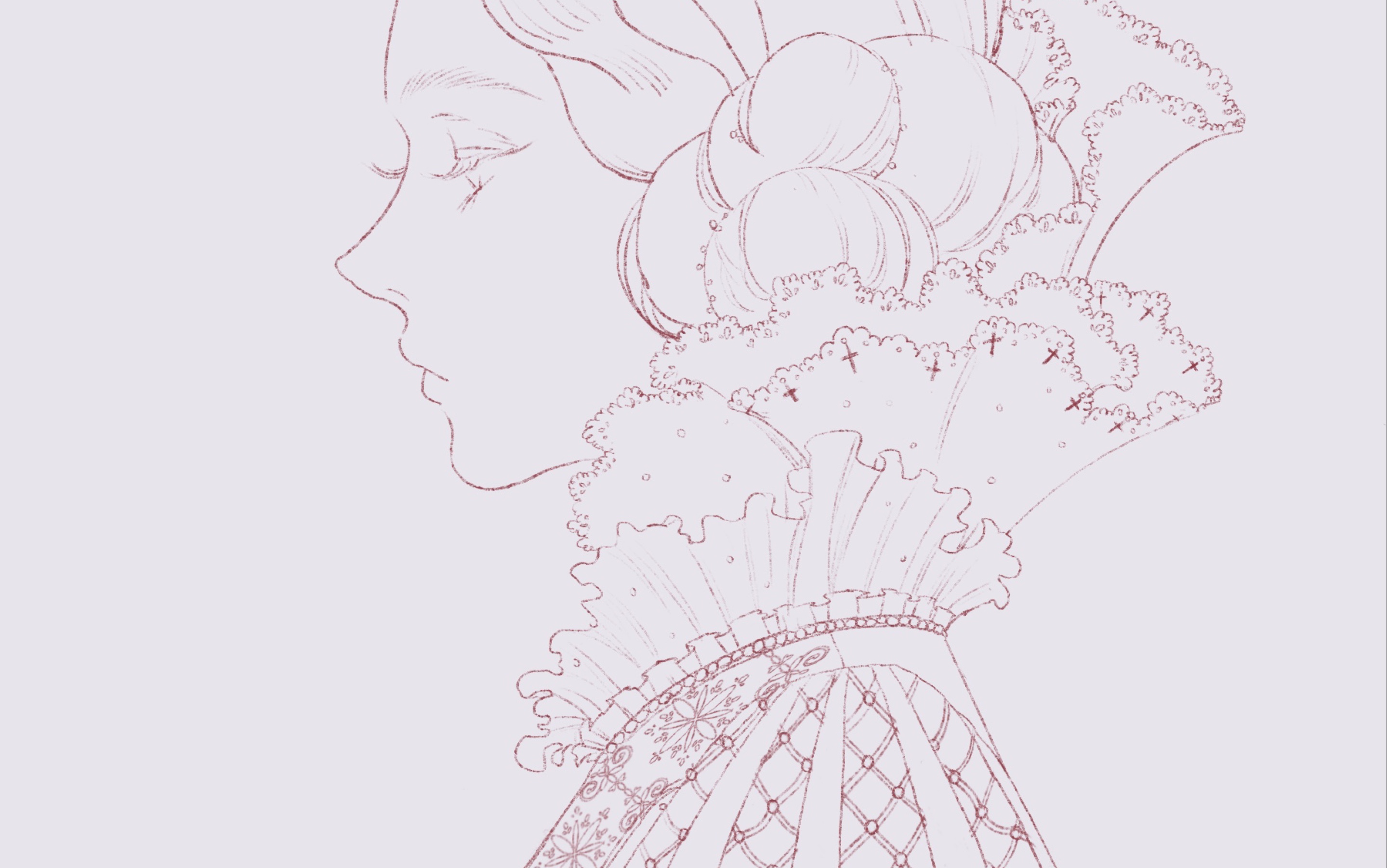 【procreate】白雪公主线稿过程