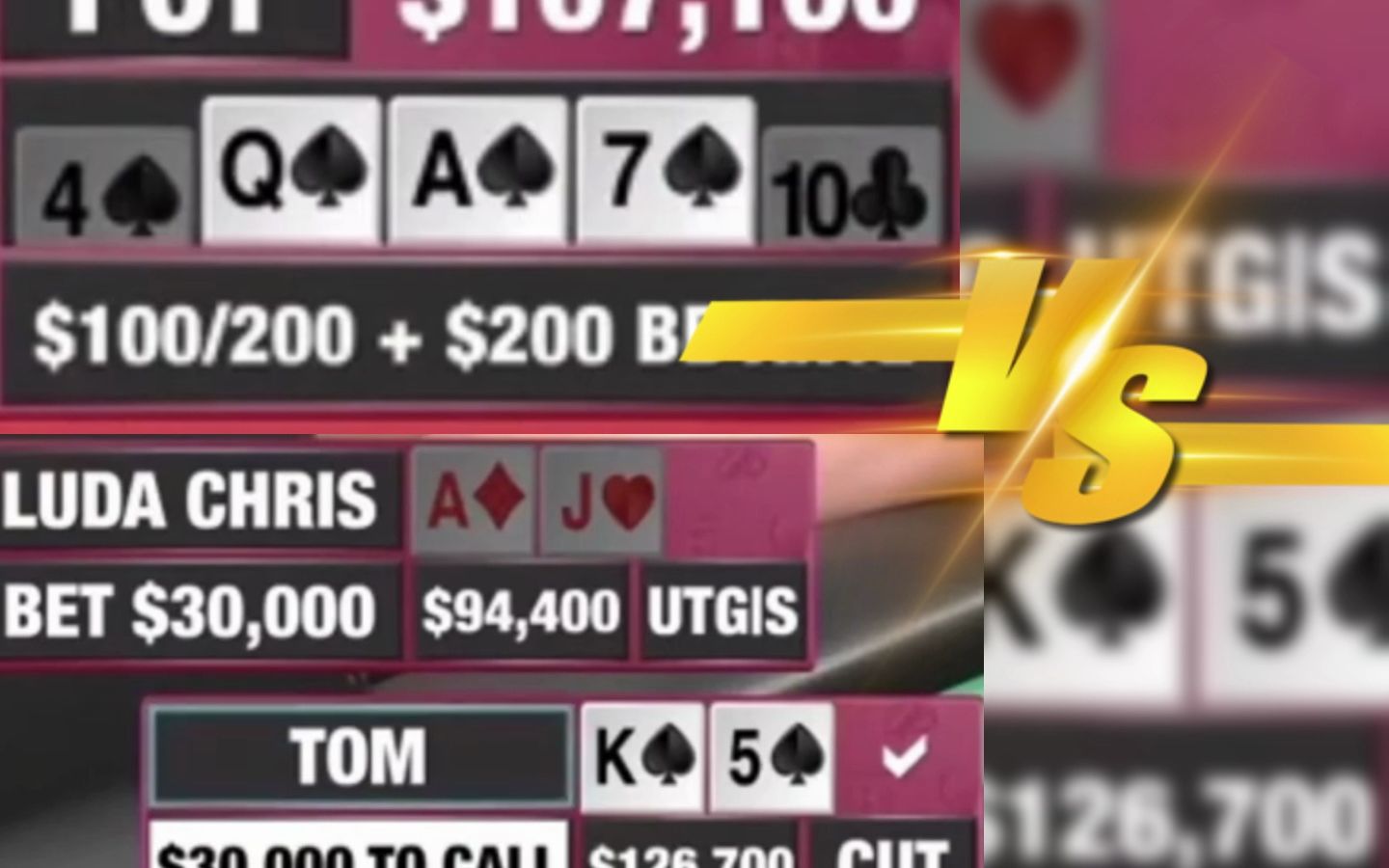 【传奇扑克】aj和k5的