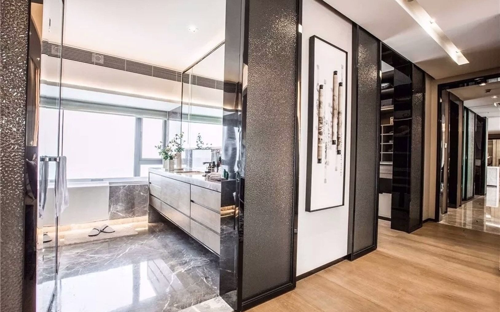 梁景华设计作品电视背景墙 #样板间案例 华联城市全景花园样板房