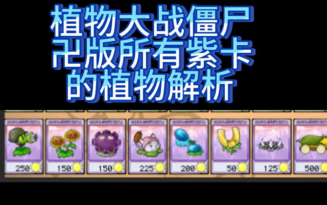植物大战僵尸卍版紫卡解析