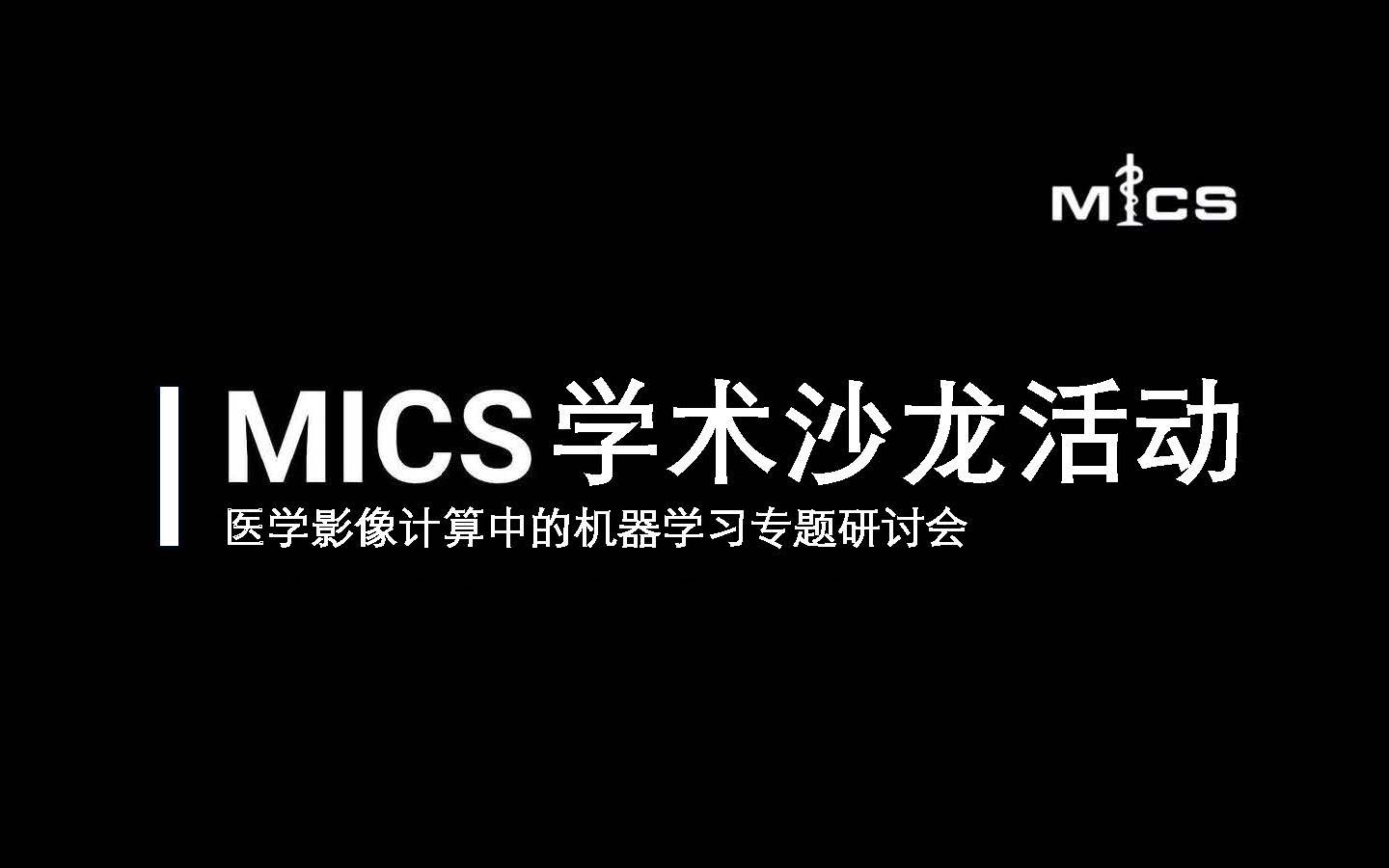 MICS学术沙龙:医学影像计算中的机器学习专题研讨会哔哩哔哩bilibili