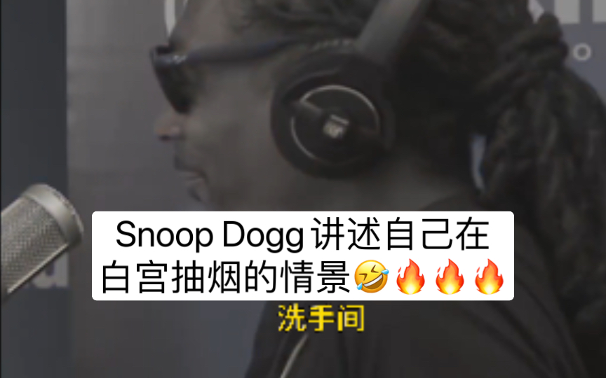 Snoop Dogg讲述自己在白宫抽烟的情景𐟤㰟”尟”尟”奓”哩哔哩bilibili