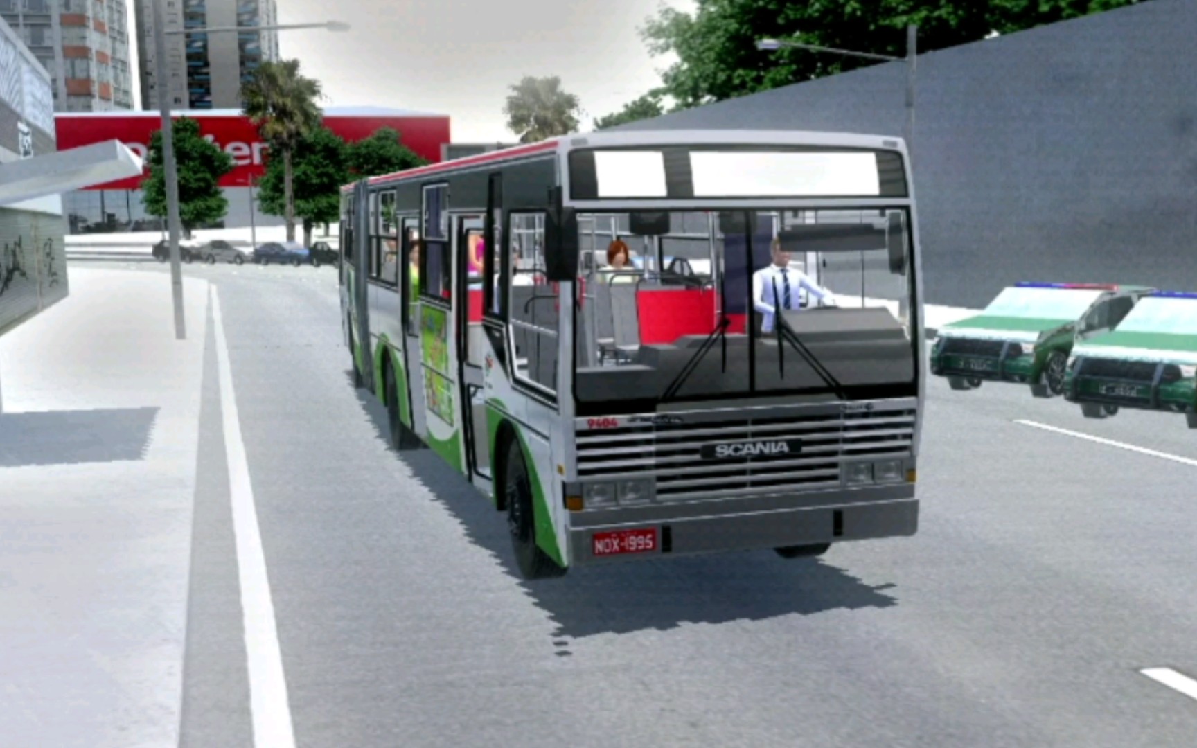 (第一季完结之作)pbsu 巴士涂装展示及其试运行 74 京华巡洋舰绿波浪