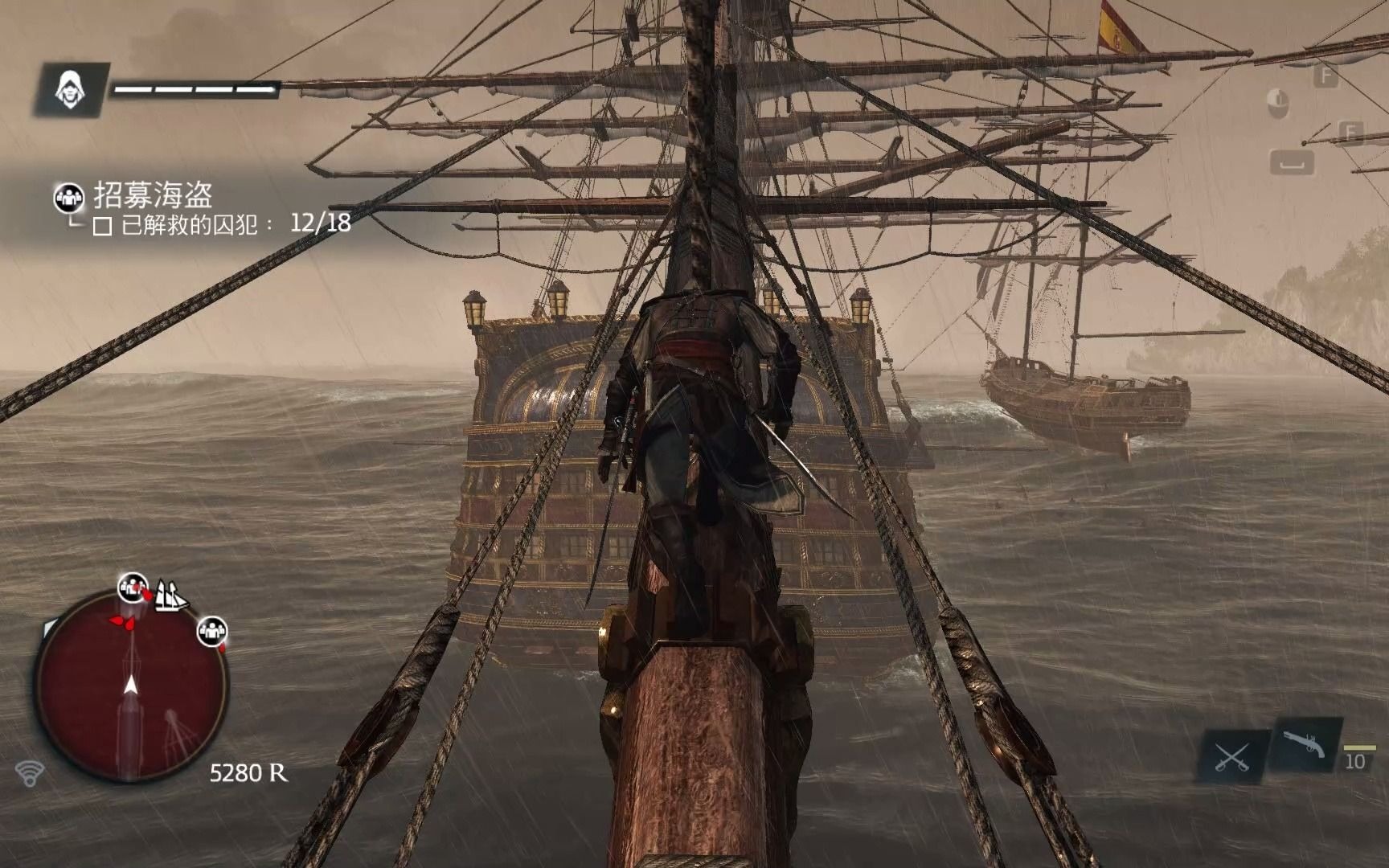 《刺客信条:黑旗》夺取寒鸦号_哔哩哔哩 (゜-゜)つロ 干杯~-bilibili