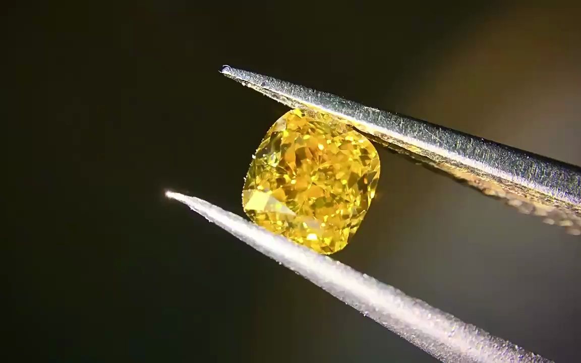 gia天然钻石橙钻橘黄钻垫形枕形方形裸石彩钻戒指