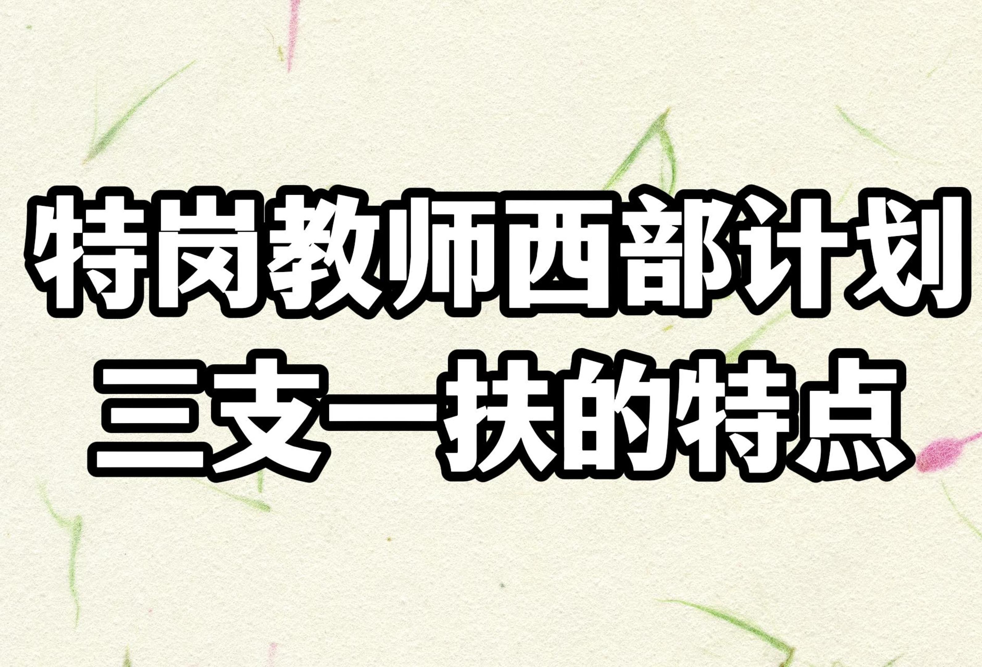 特岗教师西部计划三支一扶的特点哔哩哔哩bilibili