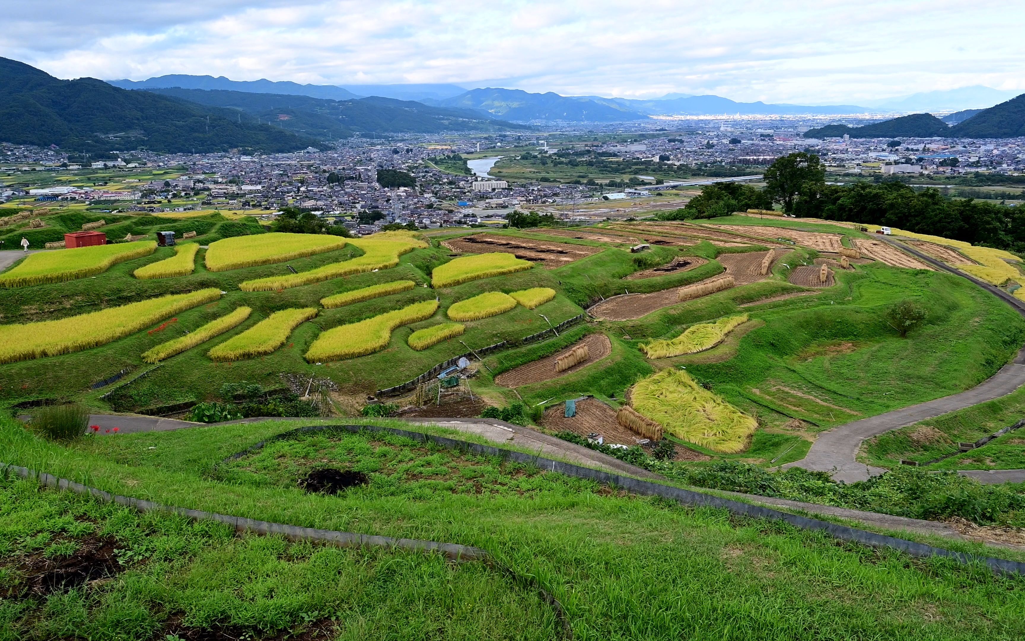 [图]【4K超高清日本】第一视角 美丽的千曲市的姨舍梯田 2022.9