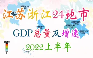 2022上半年江苏浙江24地市GDP总量及增速，苏州继续领跑，宁波增速迅猛！