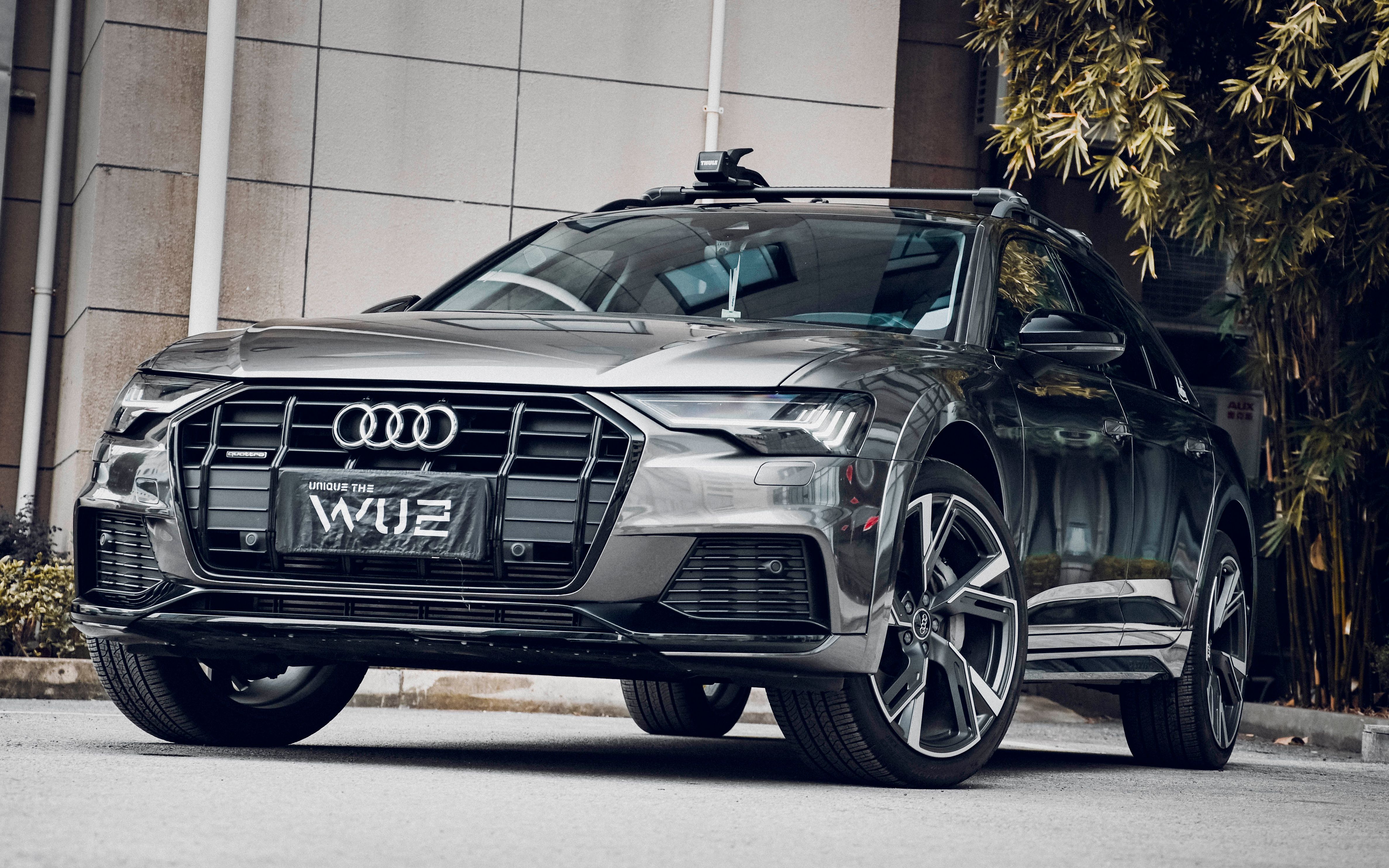 苏州无二汽车贴膜丨奥迪a6 allroad改色液态金属枪灰