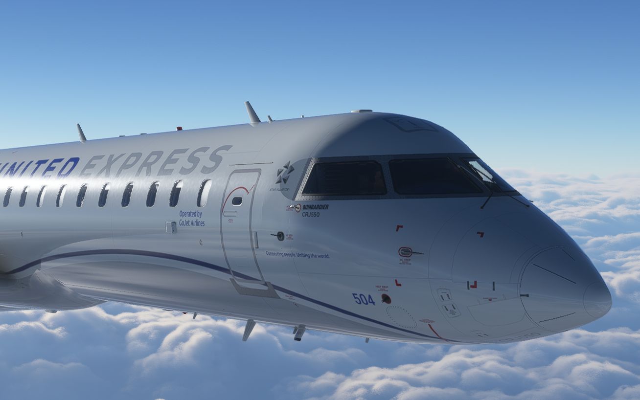 【超宽屏系列】模拟飞行2020-记录第一次-crj-550er落地-英国利物浦