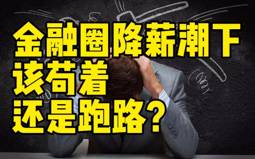 金融降薪潮下,赚钱少了,该继续苟着还是转行跑路?【毯叔盘钱】哔哩哔哩bilibili