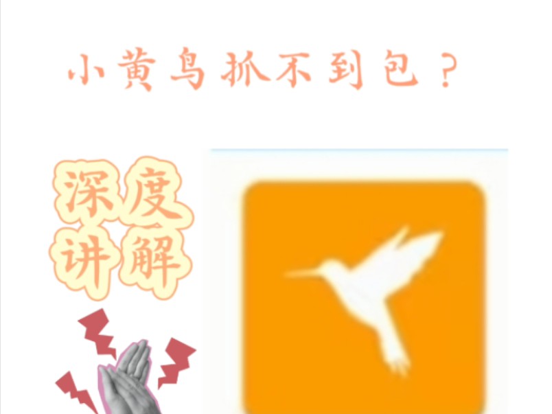 小黄鸟抓包1.:抓不到包原因详解(90%成功率)