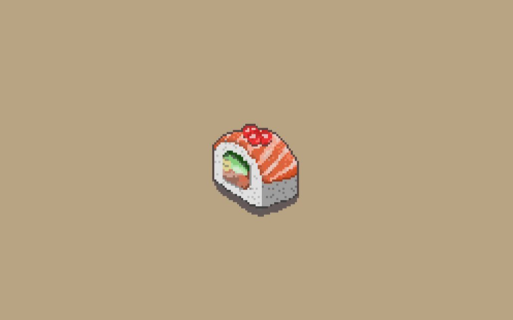 可爱食物像素画 寿司图片