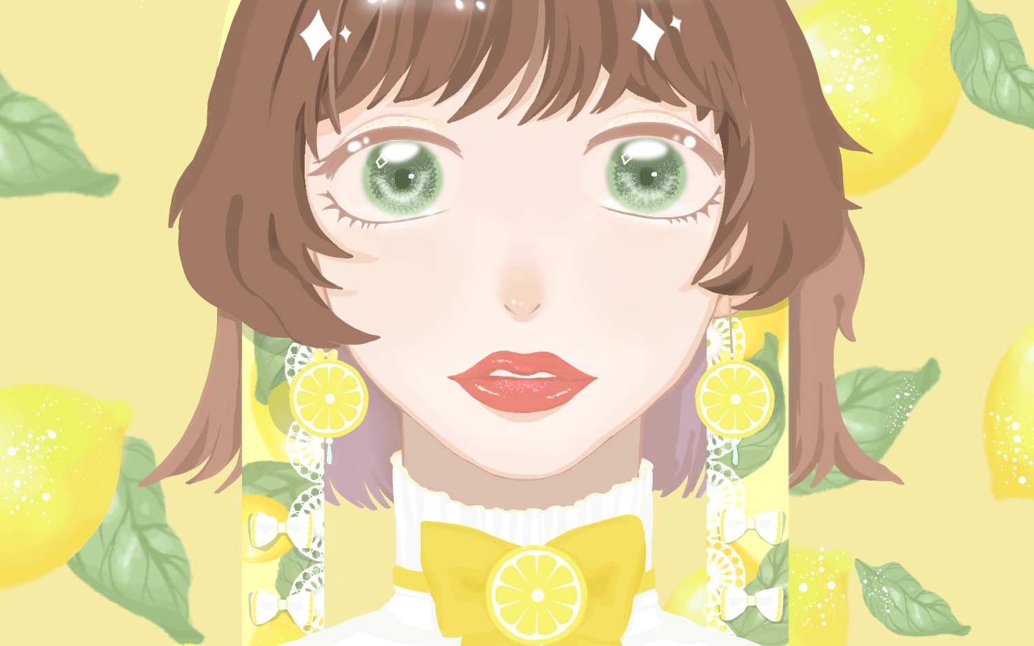 【指绘】六分钟看画一个柠檬女孩