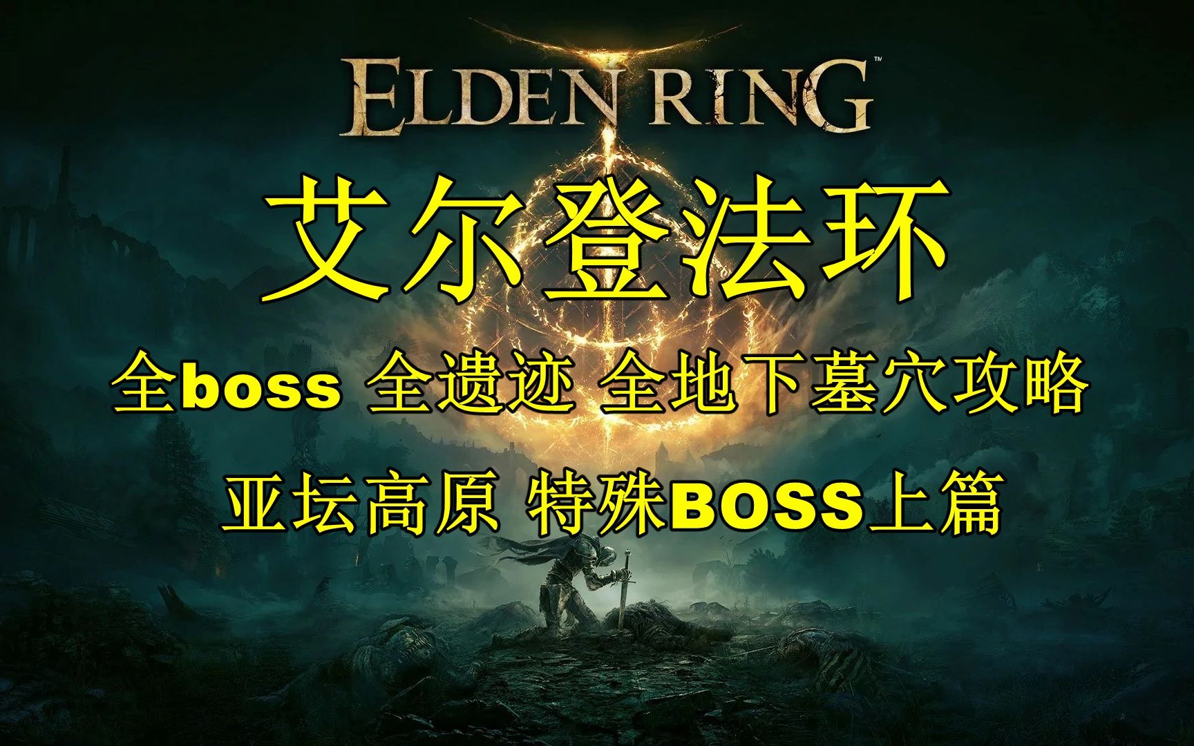 【艾尔登法环】全boss 全遗迹 全地下墓穴攻略 亚高原坛 特殊BOSS篇上单机游戏热门视频