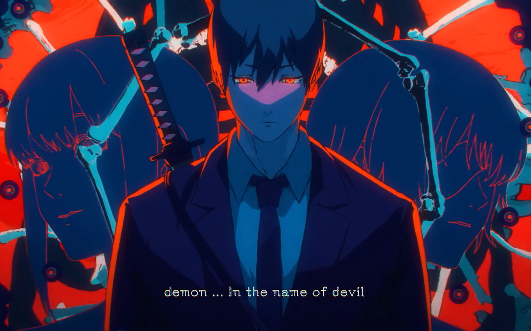 「电锯人」第3话nced纯享版「刃渡り2億センチ」刀长两亿厘米