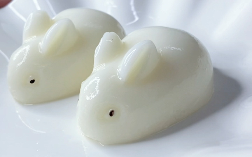 qq弹弹的小白兔奶冻,也太可爱了吧!