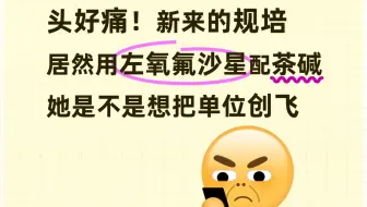 左氧氟沙星配茶碱？头好痛！
