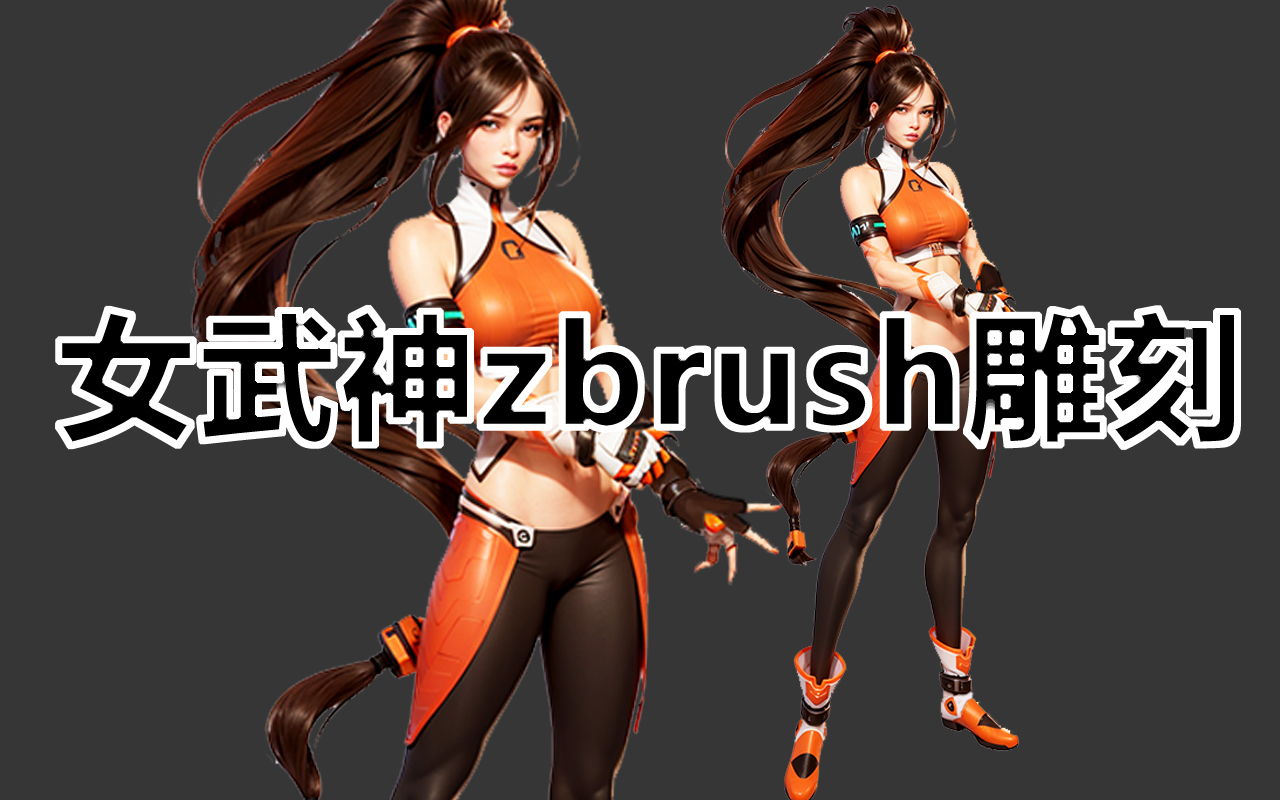 【zbrush人物雕刻】女武神角色雕刻讲解,人体结构雕刻,zbrush写实人物