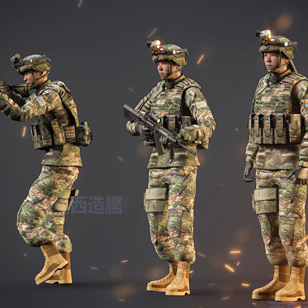 21式军服CG图_哔哩哔哩_bilibili
