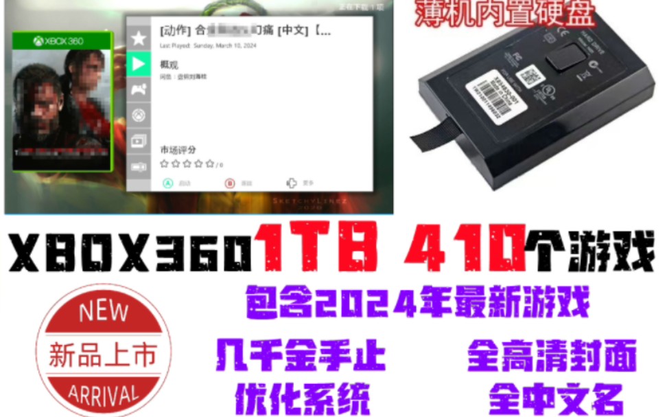 [图]包含了2024年最新出的四个汉化游戏，还有舞力全开2024，xbox360的热度又来了