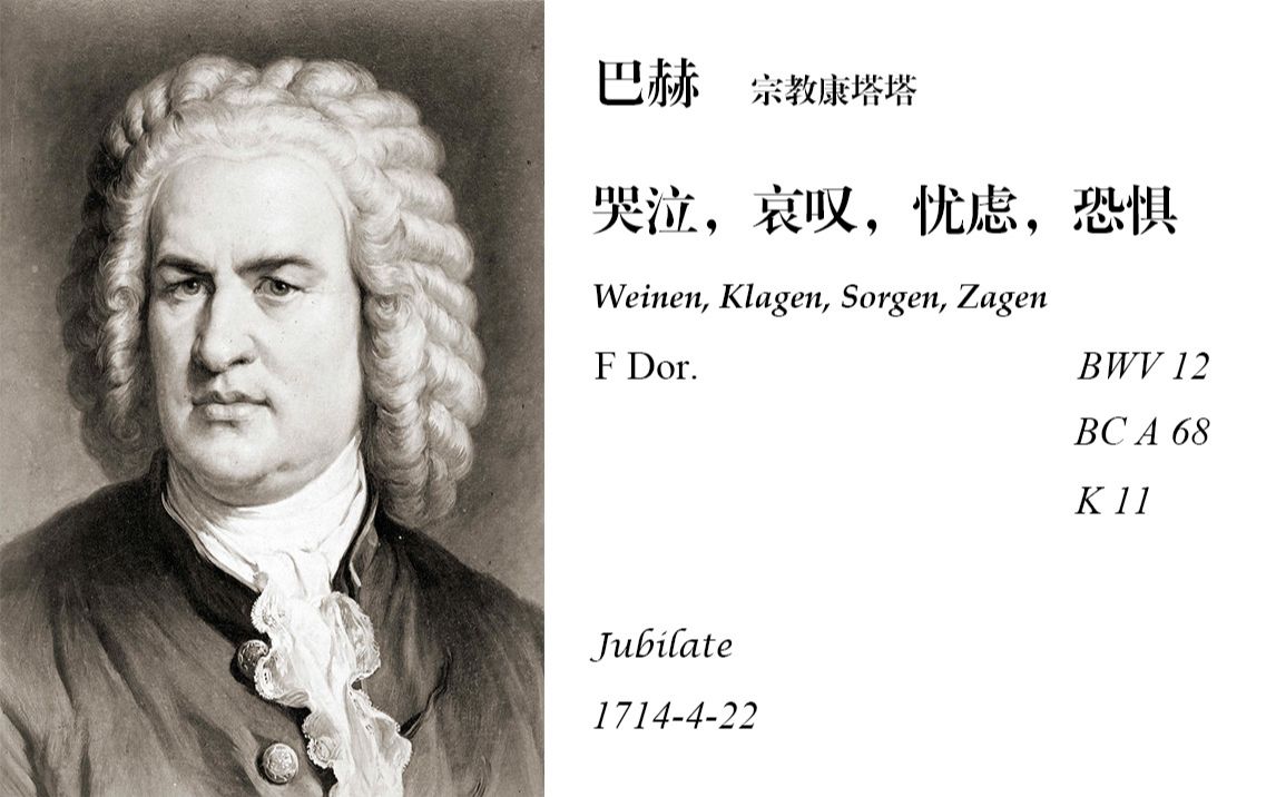 [图]【中文字幕】J.S. Bach-Cantata, BWV 12"Weinen, Klagen, Sorgen, Zagen"