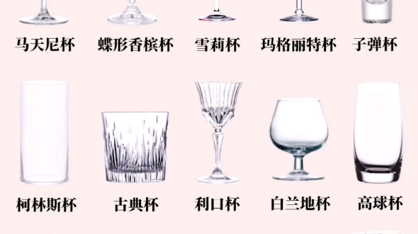 世界经典鸡尾酒杯一次说清楚|新手调酒必备哔哩哔哩bilibili