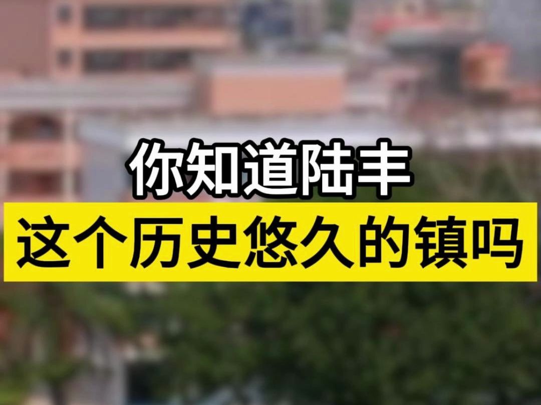 你知道陆丰的这个镇吗?哔哩哔哩bilibili