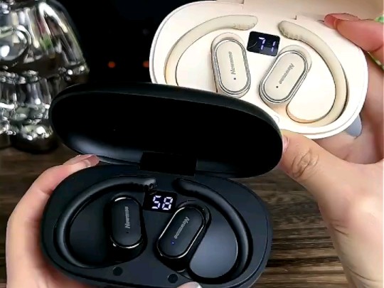 纽曼ly12挂耳式蓝牙耳机开放式真无线不入耳运动跑步骑行通话降噪游戏