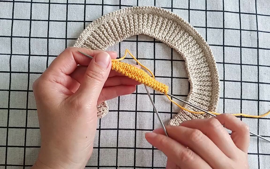 珍珍编织平肩毛衣编织视频教程1领口织法_哔哩哔哩_bilibili