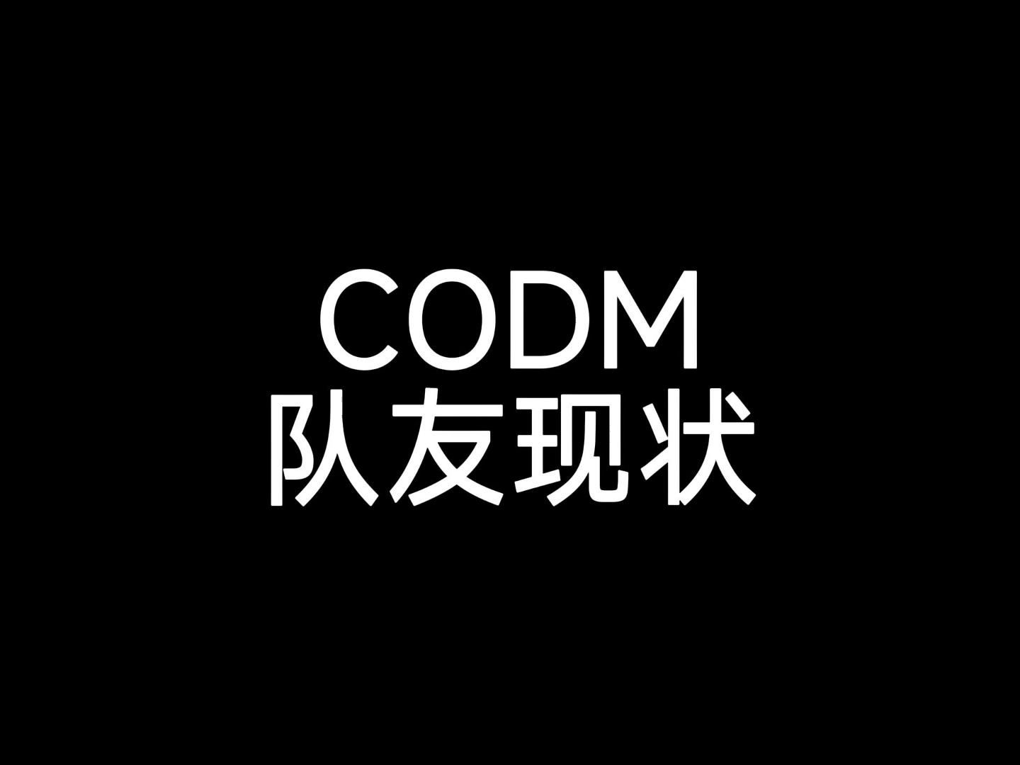 [图]C O D M 队 友 现 状