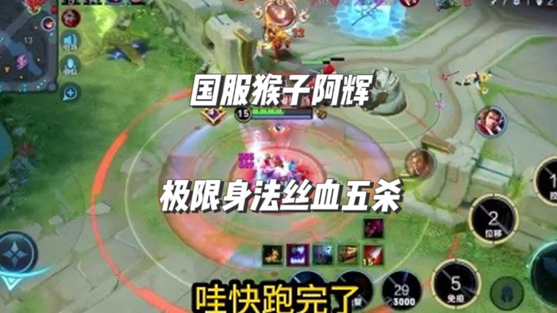 国服猴子阿辉极限身法丝血五杀!