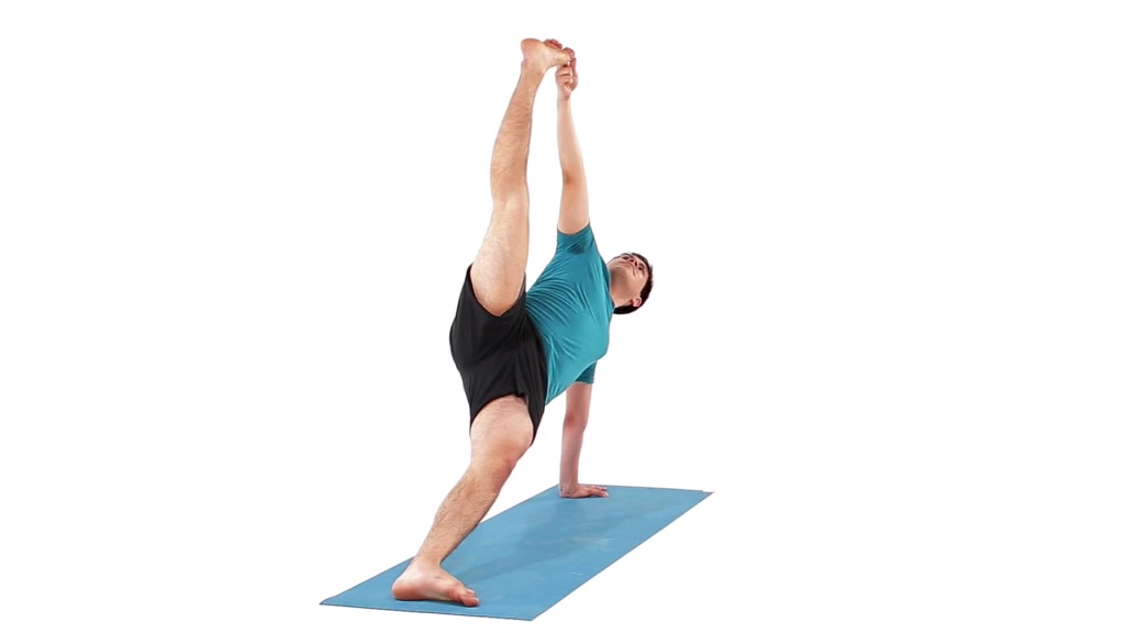 【瑜伽】侧平板式手拉大脚趾