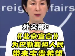 Download Video: 中方：《北京宣言》为巴勒斯坦人民带来宝贵希望