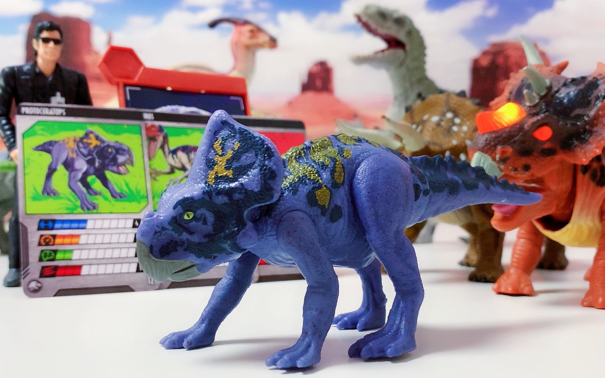 美泰侏罗纪世界竞技版原角龙拆箱试玩侏罗纪公园恐龙霸王龙暴虐龙