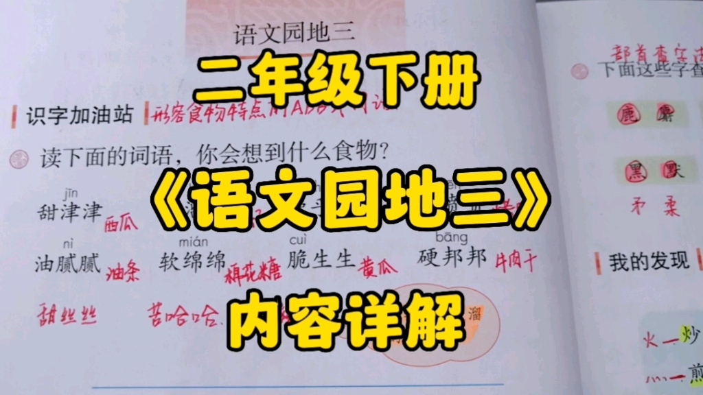 [图]二年级语文下册：《语文园地三》内容详解，结合试题类型总结重要知识点！