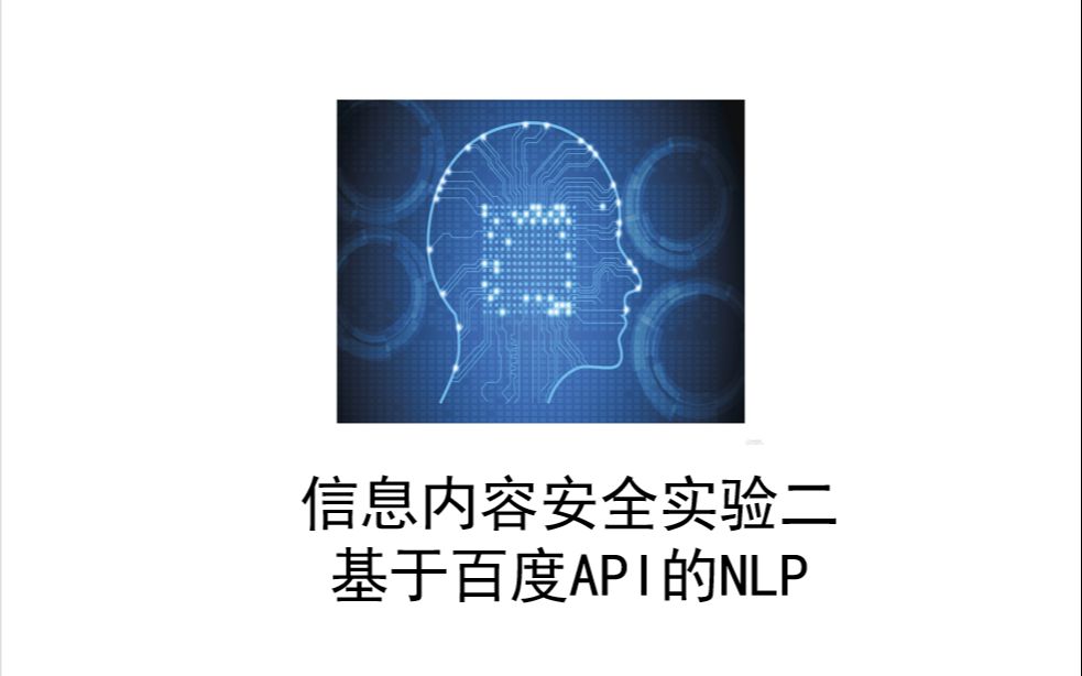 信息内容安全实验part2基于百度API的NLP哔哩哔哩bilibili