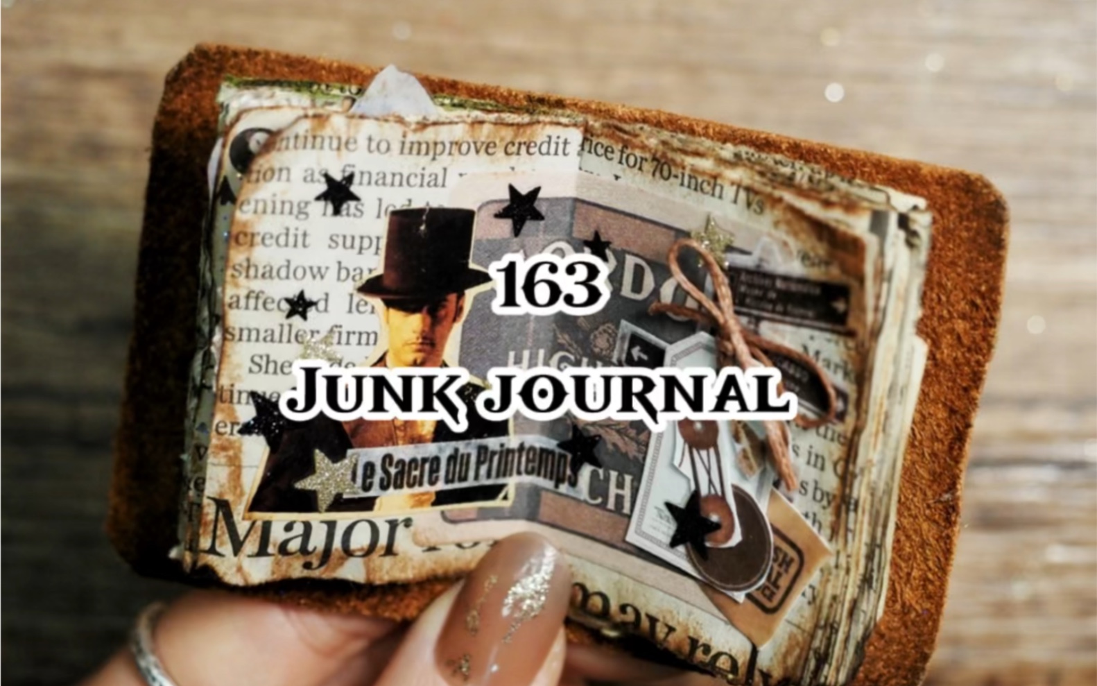 163期junk journal |迷你手帐#艺术垃圾杂志#复古手帐#助眠哔哩哔哩bilibili