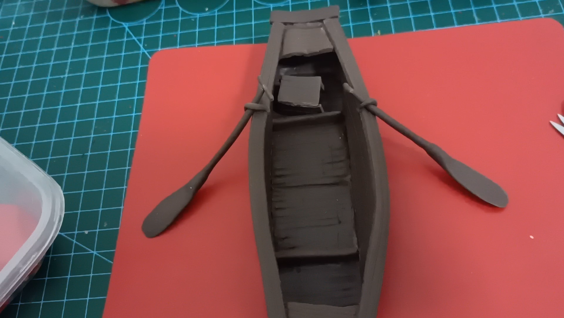 【黏土面人】做了条船,给大家康康