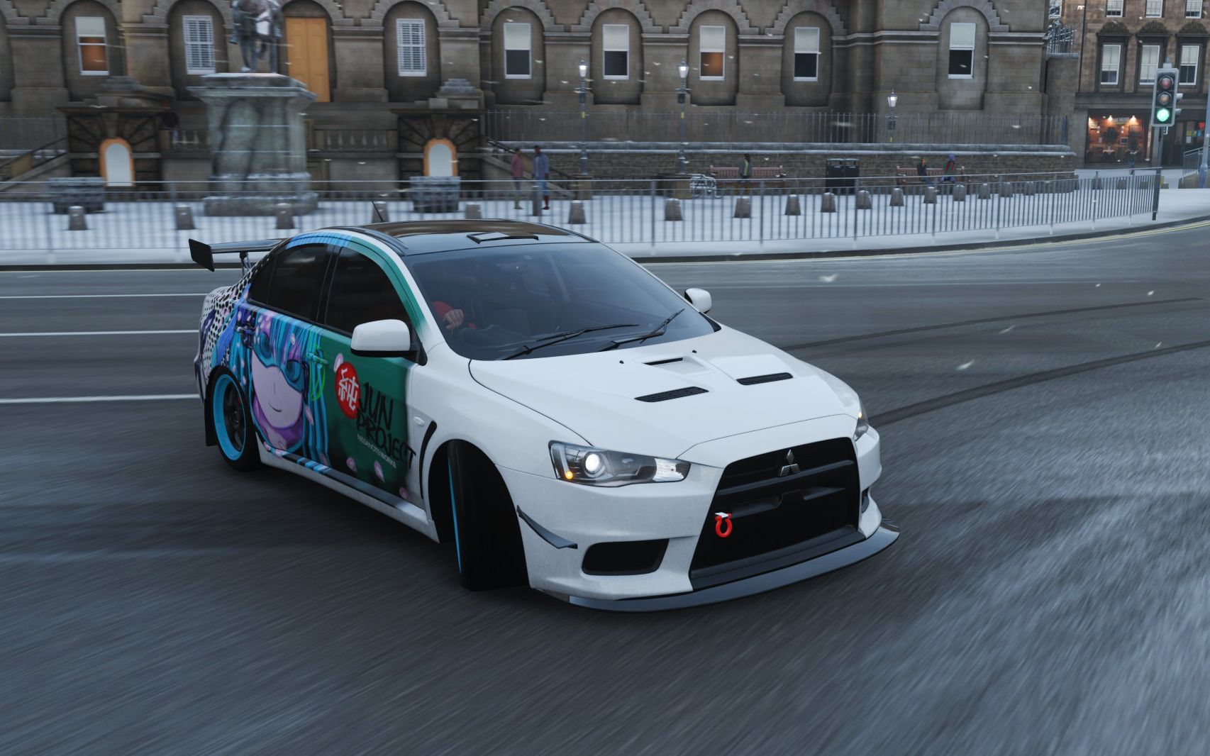 地平线4三菱evo漂移跑图