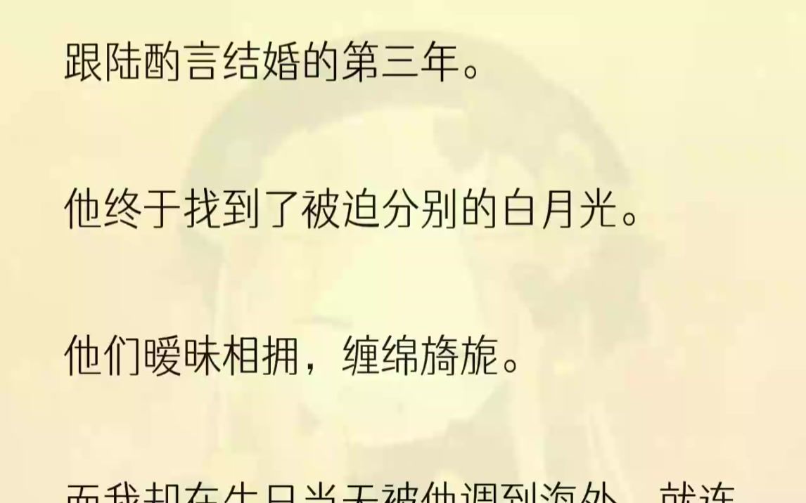 (全文完结版)整个晚上,我将蜡烛燃起又吹灭,都没能等到他一句生日快乐.被海浪卷走前,我看到的最后一条热搜,是陆酌言在新闻发布会现场,力挺绯...