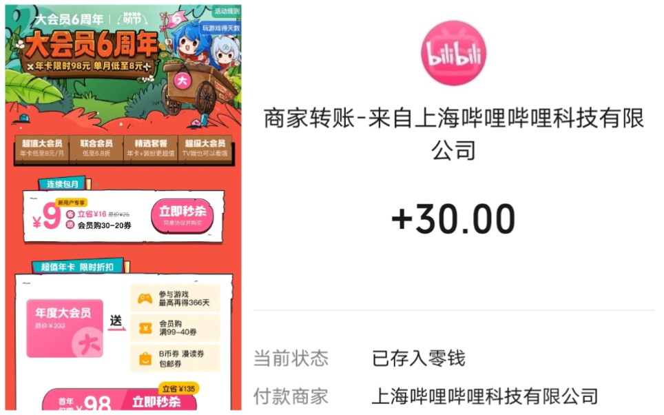 错过等一年!B站今年的大会员周年庆活动福利太大了!没有大会员的不要错过!哔哩哔哩bilibili