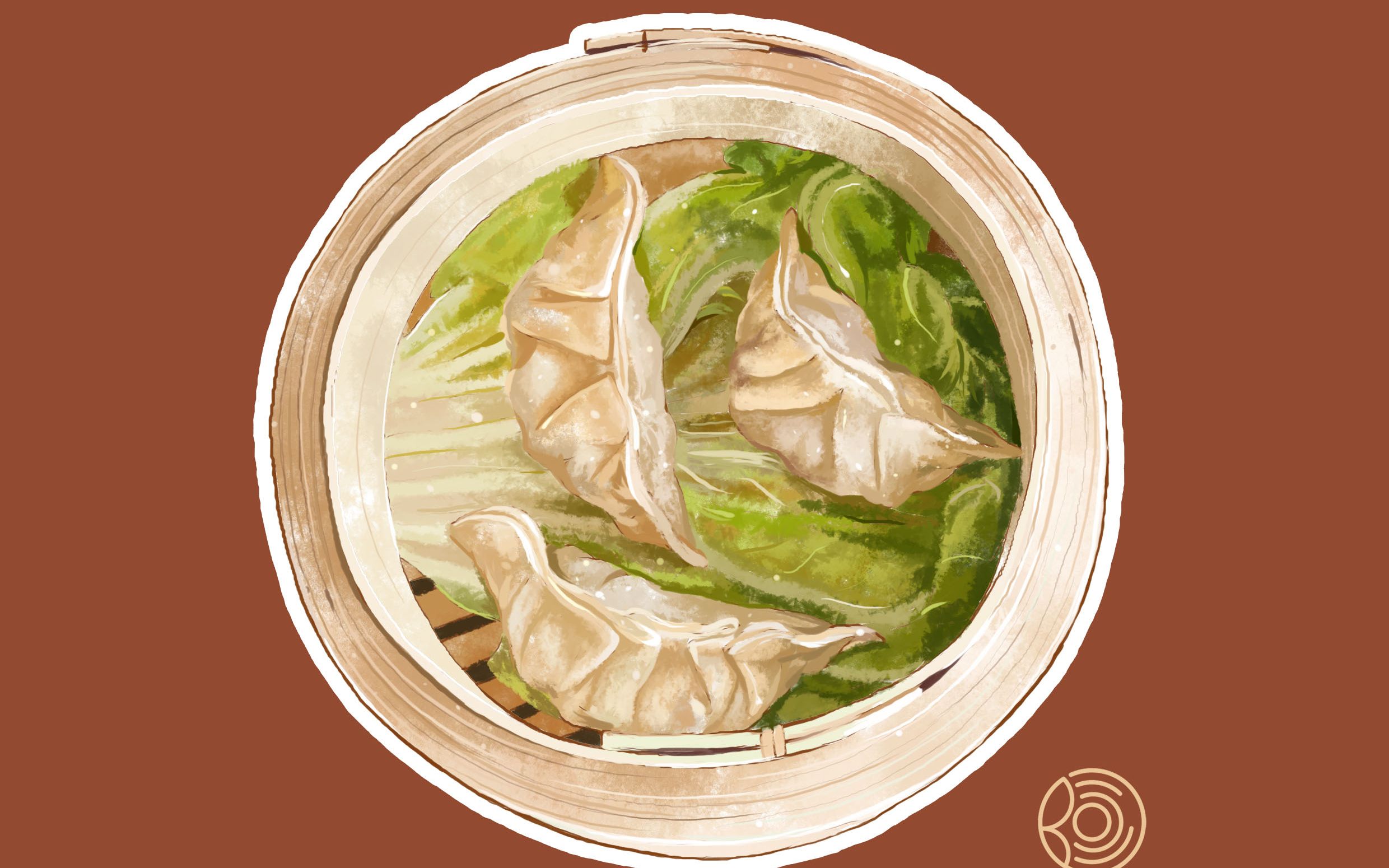 春节食物画画图片