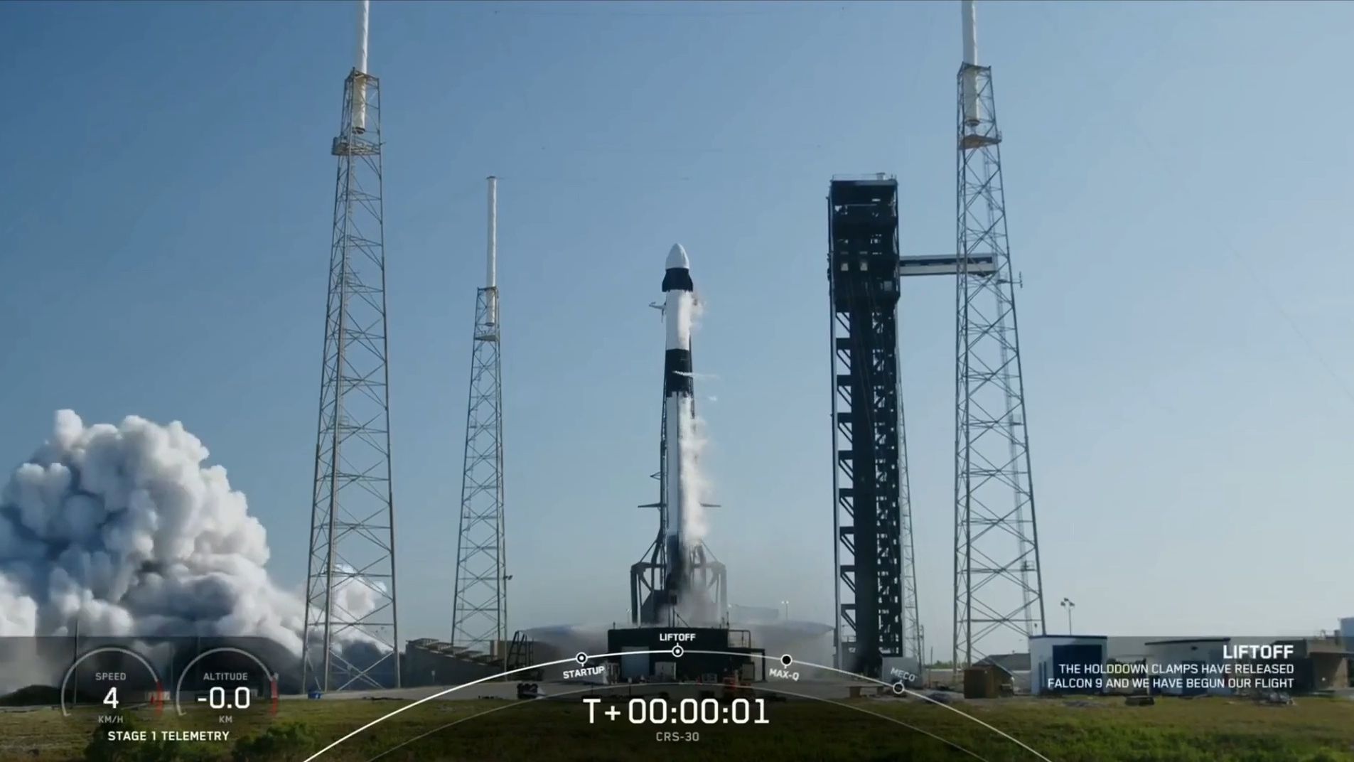 spacex向空间站发射第30次货运任务,并着陆