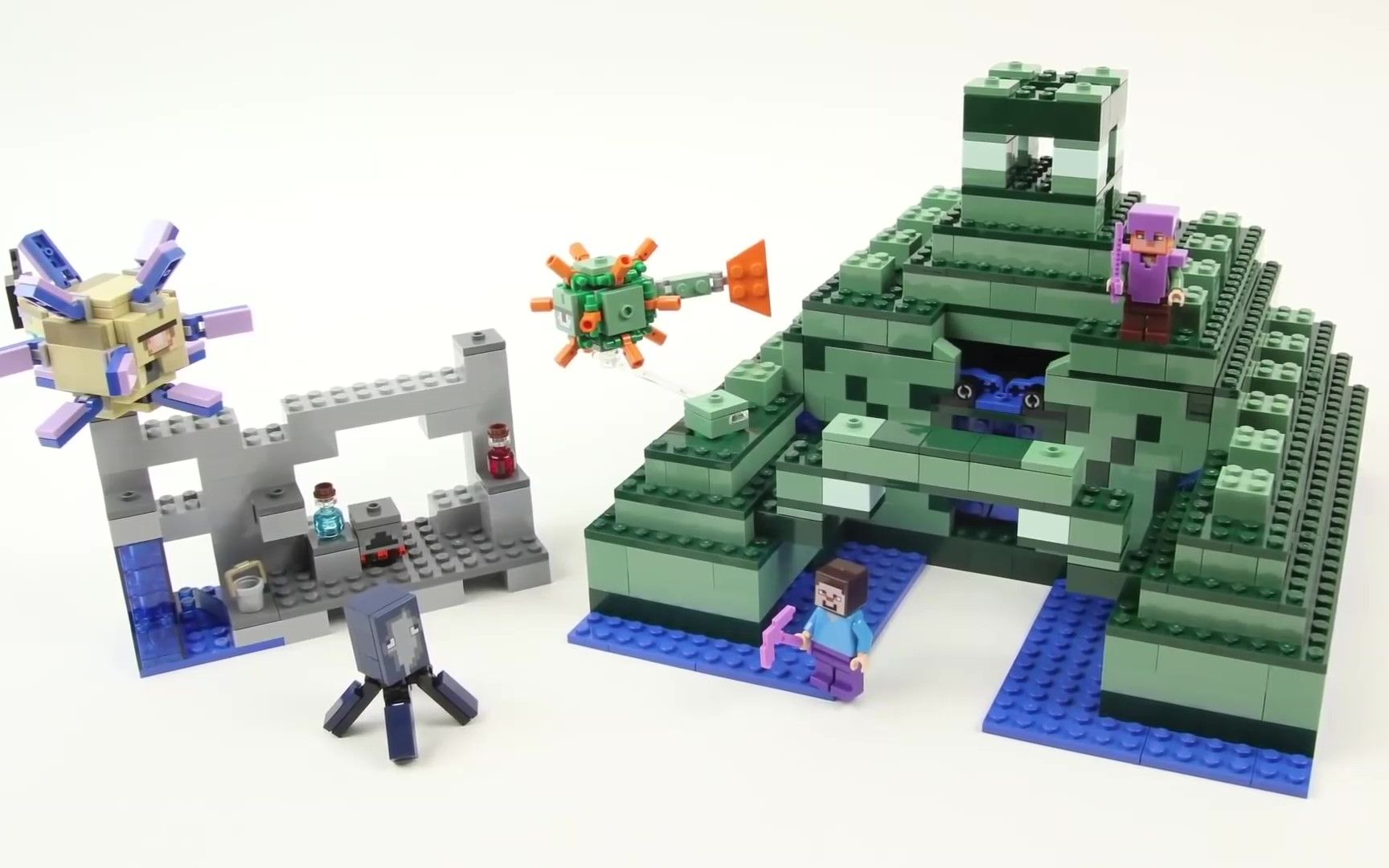 [brick builder] 乐高速拼 21136 我的世界海底遗迹 [minecraft]